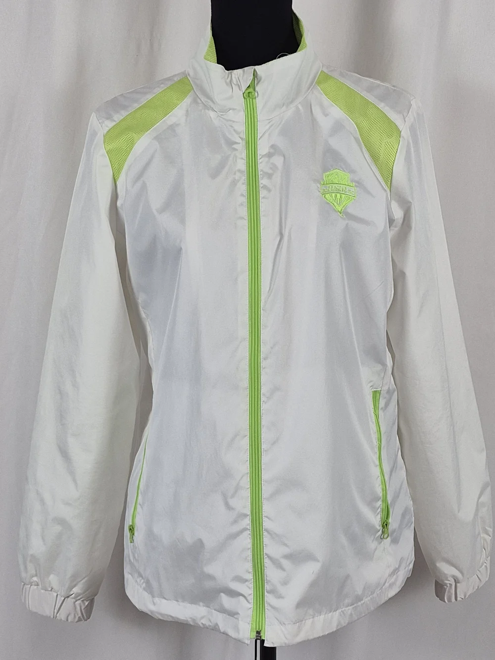 Seattle Sounders FC Womens Windbreaker Jacket Neon 
